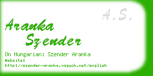 aranka szender business card